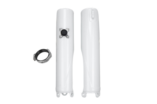 Fork Slider Protector + Quick Starter white for Honda CRF 250 R - CRF 450 R - CRF 450 RWE - CRF 250 RWE Fork Slider Protector + Quick Starter white for Honda CRF 250 R - CRF 450 R - CRF 450 RWE - CRF 250 RWE
